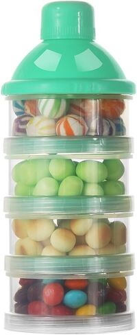 Accmor Formula Dispenser On The Go, 4 Compartments Stackable Formula Container for Travel, Baby Milk Powder Kids Snack Container, BPA Free ﻿ in Saudi Arabia