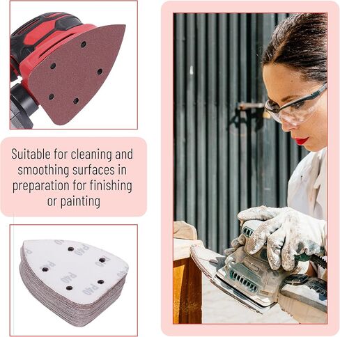 Bates- Mouse Detail Sander Sandpaper, 30 pcs, 40/80/120/180/240 Grits, Sanding Pads, Mouse Sander Pads, Mouse Sandpaper in Saudi Arabia