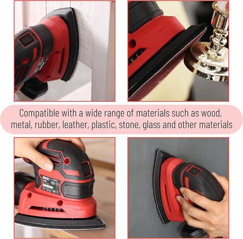 Bates- Mouse Detail Sander Sandpaper, 30 pcs, 40/80/120/180/240 Grits, Sanding Pads, Mouse Sander Pads, Mouse Sandpaper in Saudi Arabia