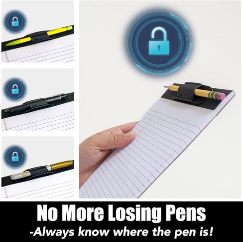 وسادات قانونية مع حامل أقلام، 8.5 بوصة × 11.75 بوصة، مسطرة عريضة، 50 ورقة/وسادة (4 وسادات)، ورق ممتاز بوزن 18 رطل، وسادات كتابة مثقوبة، دفاتر ملاحظات ورقية، لوحة ملاحظات للمدرسة، المكتب، المنزل، الكلية، الأعمال. in Kuwait