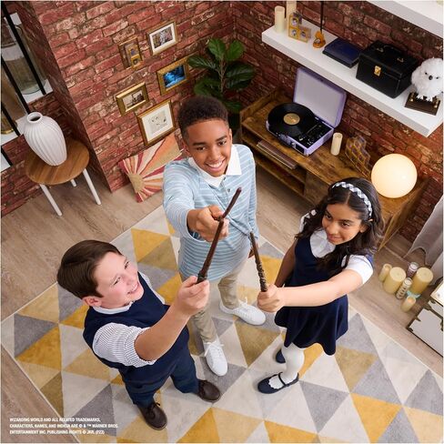 عالم السحرة هاري بوتر، عصا هيرميون جرانجر السحرية لهواة التجميع مقاس 30.48 سم مع حامل وأيقونة مصبوبة، سلسلة المخلوقات السحرية in Kuwait