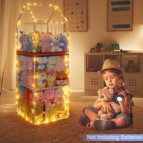 Unicorn Castle Plushies Toy Storage Organizer PVC Stuffed Animals Holder Kids Playroom Nursery Shelf in Saudi Arabia