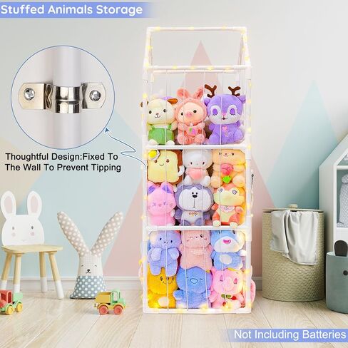 Unicorn Castle Plushies Toy Storage Organizer PVC Stuffed Animals Holder Kids Playroom Nursery Shelf in Saudi Arabia