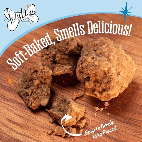 The Lazy Dog Cookie Co. Lazy Dog Mutt Mallows حلوى مخبوزة ناعمة للكلاب، حلوى الفانيليا المحمصة الأصلية 5 أونصة - عبوة من قطعتين مختومة بأمان in Kuwait