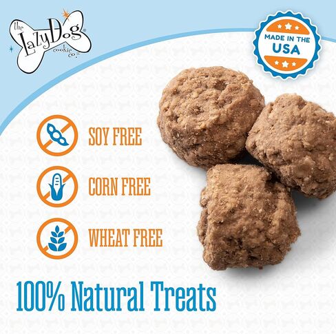 The Lazy Dog Cookie Co. Lazy Dog Mutt Mallows حلوى مخبوزة ناعمة للكلاب، حلوى الفانيليا المحمصة الأصلية 5 أونصة - عبوة من قطعتين مختومة بأمان in Kuwait