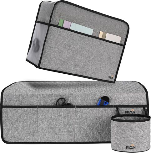 2in1 Sewing Machine Accessories, Includes Sewing Machine Dust Cover and Mat for Brother, Singer, Bernina and Most Machines Grey in Kuwait