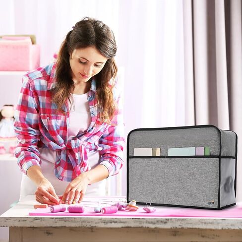 2in1 Sewing Machine Accessories, Includes Sewing Machine Dust Cover and Mat for Brother, Singer, Bernina and Most Machines Grey in Kuwait