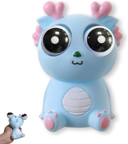 Pop-Out Eye Dragon Squeeze Toy - Stress Relief Sensory Squishy for Adults, Funny Anti-Stress Ball, Ideal Anxiety Toy for Party Favors and Gifts (Green) in Kuwait