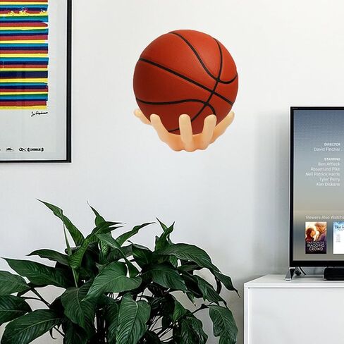Hand Shaped Basketball Holder Wall Mount Gifts Basketball Room Decor Accessories Art Ball Decor Stand for Basketball, Football, Soccer, Volleyball in Saudi Arabia