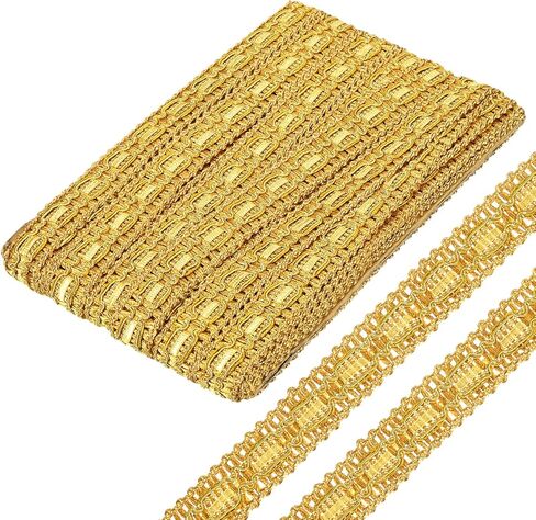 uxcell 13 Yard Gimp Braid Trim 3/4 Inch Polyester Woven Braid Trim Upholstery Trim Decorative Gimp Trim for DIY Crafts Sewing Curtain Slipcover Costume, Beige in Kuwait