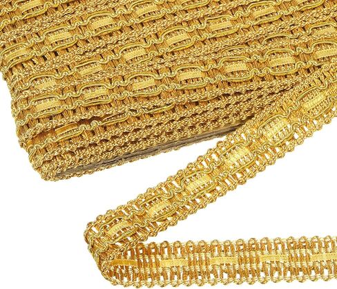 uxcell 13 Yard Gimp Braid Trim 3/4 Inch Polyester Woven Braid Trim Upholstery Trim Decorative Gimp Trim for DIY Crafts Sewing Curtain Slipcover Costume, Beige in Kuwait