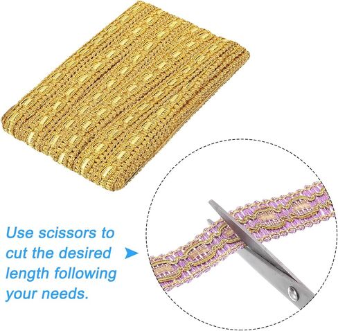 uxcell 13 Yard Gimp Braid Trim 3/4 Inch Polyester Woven Braid Trim Upholstery Trim Decorative Gimp Trim for DIY Crafts Sewing Curtain Slipcover Costume, Beige in Kuwait