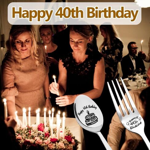 Happy 10th Birthday Gift for Daughter Son Spoon Fork Set for Brother Sister 10 Yrs Old Birthday Gifts for Friends Engraved Fork Spoon for Boys Girls 10 Year Old Birthday Presents for Grandkids in Saudi Arabia