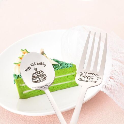 Happy 10th Birthday Gift for Daughter Son Spoon Fork Set for Brother Sister 10 Yrs Old Birthday Gifts for Friends Engraved Fork Spoon for Boys Girls 10 Year Old Birthday Presents for Grandkids in Saudi Arabia