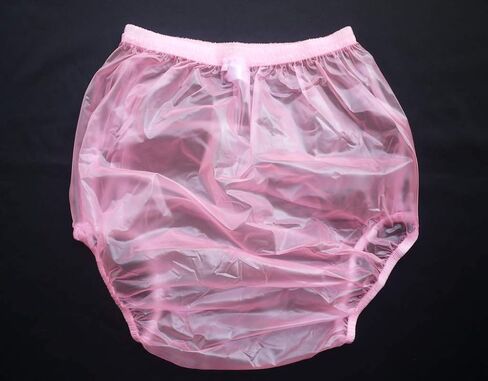 Haian Adult Incontinence Pull-on Plastic Pants PVC Pants 3 Pack (Medium, Transparent White) in Saudi Arabia