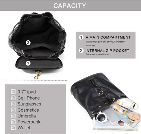 صنويل فاشن شنطة ظهر صغيرة للنساء ناعمة وخفيفة الوزن من الجلد النباتي بشراشيب برباط in Kuwait