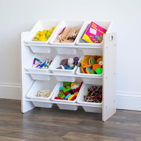 منظم تخزين الألعاب Humble Crew Forever مع 9 صناديق تخزين، أبيض/وردي/أرجواني/أكوا in Kuwait