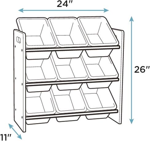 منظم تخزين الألعاب Humble Crew Forever مع 9 صناديق تخزين، أبيض/وردي/أرجواني/أكوا in Kuwait