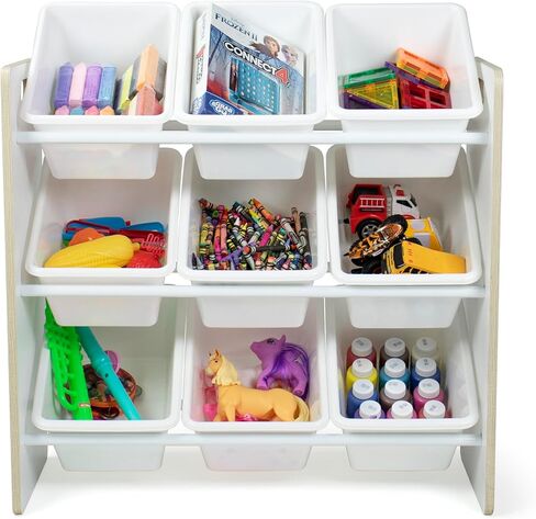 منظم تخزين الألعاب Humble Crew Forever مع 9 صناديق تخزين، أبيض/وردي/أرجواني/أكوا in Kuwait