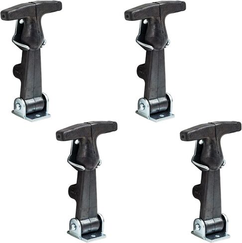 منتجات المشترين WJ201U 4-7/8" غطاء مطاطي سهل الإمساك مع دعامة على شكل حرف U، تثبيت مقاوم للطقس، مشبك على شكل حرف T، مزلاج سحب، إغلاق مرن لغطاء السيارة أو صندوق الأدوات، أسود in Kuwait