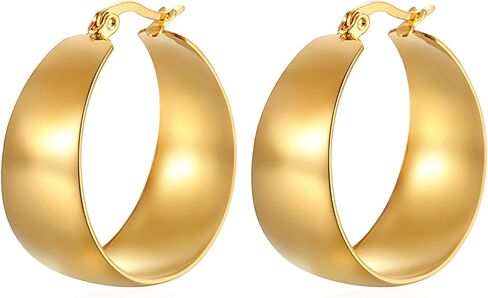 LKingel Gold Chunky Geometric Statement Earrings for Women Gold Hollow Tube Earrings Long Link Dangle Earrings Jewelry Gifts for Women in Kuwait