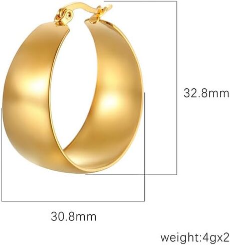 LKingel Gold Chunky Geometric Statement Earrings for Women Gold Hollow Tube Earrings Long Link Dangle Earrings Jewelry Gifts for Women in Kuwait