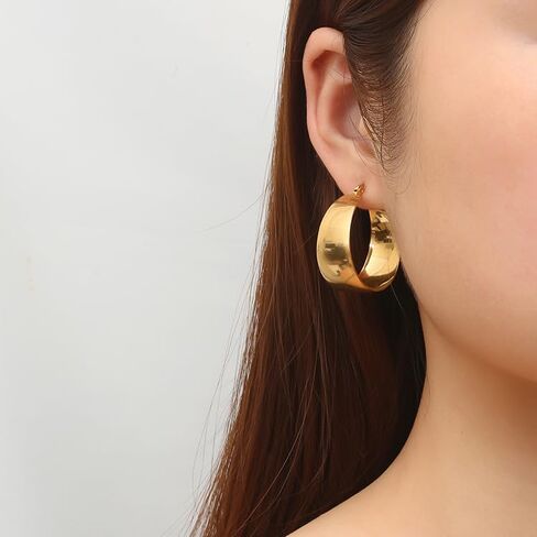 LKingel Gold Chunky Geometric Statement Earrings for Women Gold Hollow Tube Earrings Long Link Dangle Earrings Jewelry Gifts for Women in Kuwait