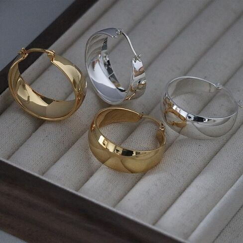 LKingel Gold Chunky Geometric Statement Earrings for Women Gold Hollow Tube Earrings Long Link Dangle Earrings Jewelry Gifts for Women in Kuwait