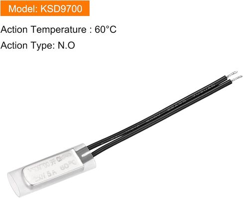 KSD9700 NO 50C Temperature Control Switch Thermostat Thermal Protector Switch - Normally Open/250V 5A/Metal/2Pcs in Saudi Arabia