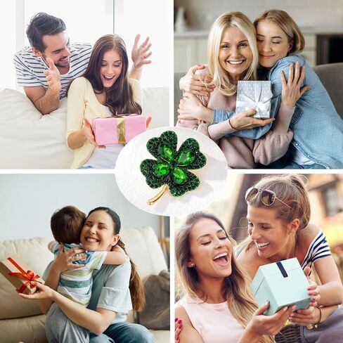 12 Pcs St. Patrick's Day Clover Lapel Pins Irish Lucky Shamrock Pins Brooches Jewelry for Women and Men Culture Celebration Pin Festivals Gift in Saudi Arabia