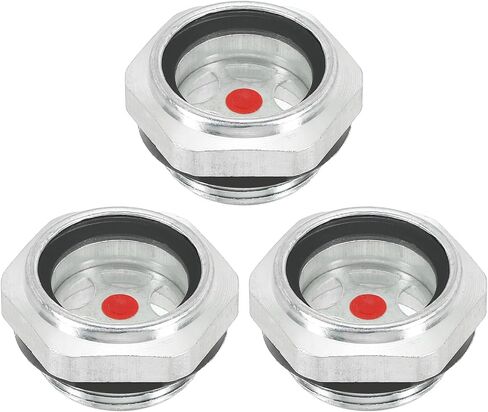 PATIKIL Air Compressor Oil Sight Glass, 3 Pack M20x1.5 Male Thread Aluminum Alloy Oil Liquid Level Gauge Air Compressor Parts with O-ring in Saudi Arabia