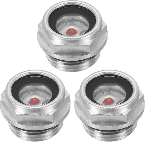 PATIKIL Air Compressor Oil Sight Glass, 3 Pack M20x1.5 Male Thread Aluminum Alloy Oil Liquid Level Gauge Air Compressor Parts with O-ring in Saudi Arabia