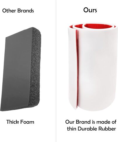 RUBBER BOND Garage Wall Protectors 4 Pack - 6x15 Inches Strong Self-Adhesive Bumper Protectors for Garage Walls - Anti-Scratch and Waterproof Garage Wall Protector for Car Doors (6 x 15 Inches, Grey) in Saudi Arabia