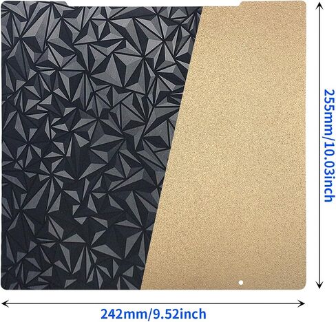 MK3S MK3S+ MK52 3D Printer Platforms Newest Upgrade Accessories: 253.8 x 241MM Texture PEI Coating - Special Colorful and Shiny PEY Film Spring Steel Plate for Prussa i3 MK2.5S MK3 BCZAMD in Saudi Arabia