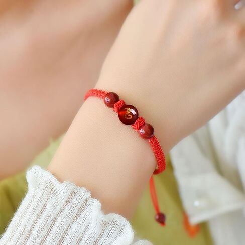 2024 New Year of Dragon Red String Bracelet, Adjustable Zodiac Dragon Charm Bracelet Chinese Animal Good Luck Bracelet Feng Shui Red Rope Bracelet Jewelry Gifts for Women Men in Kuwait