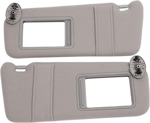 زوج من حاجبات الشمس باللون البيج حاجب الشمس لليسار واليمين متوافق مع 2007 2008 2009 2010 2011 Toyota Camry بدون فتحة سقف واستبدال الضوء لـ 74320-06780-E0، 74310-06750-E0 in Kuwait