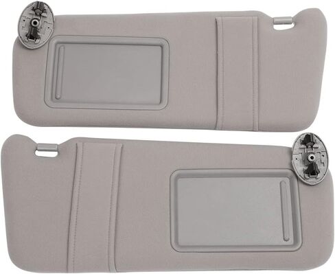 زوج من حاجبات الشمس باللون البيج حاجب الشمس لليسار واليمين متوافق مع 2007 2008 2009 2010 2011 Toyota Camry بدون فتحة سقف واستبدال الضوء لـ 74320-06780-E0، 74310-06750-E0 in Kuwait