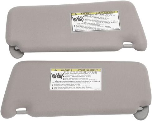 زوج من حاجبات الشمس باللون البيج حاجب الشمس لليسار واليمين متوافق مع 2007 2008 2009 2010 2011 Toyota Camry بدون فتحة سقف واستبدال الضوء لـ 74320-06780-E0، 74310-06750-E0 in Kuwait