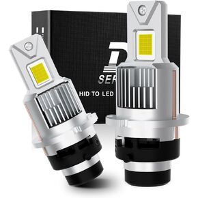 لمبة NOVCAPAR D1R D1S LED، طاقة عالية 120 وات، 24000LM + 600٪ سطوع، 6500K أبيض بارد، شعاع عالي ومنخفض، مصابيح استبدال زينون HID، التوصيل والتشغيل، مصابيح D1S LED خالية من الأخطاء في Canbus
