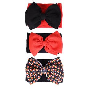 Halloween Baby Girls Wide Headbands with Big Bows Handmade Soft Hair Accessories Stretchy Nylon Hairbands for Newborn Toddler Kids (Purple, normal)