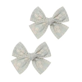 Fairy Hairpins Bows Hair Baby Girl Hair Clips Lace Embroidery Solid Color Fully Lined Hair Accessories Bows for Girls Baby Infant Toddlers in Pairs (A3)