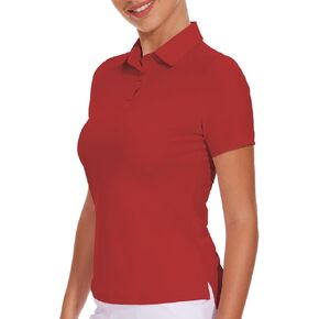 M MOTEEPI Womens Golf Shirt Polo Tennis Tops with 3-Button