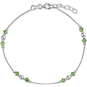 Multi Jingle Bells And Hearts Dangle Charms Anklet Pattilu India Ankle Bracelet For Women Teens .925 Sterling Silver Adjustable 9 To 9.5 Inch With Extender