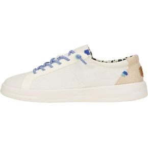 Hey Dude Karina Boho Crochet White Size W7 | Women's Shoes | Women's Slip On Sneakers | Comfortable & Light-Weight