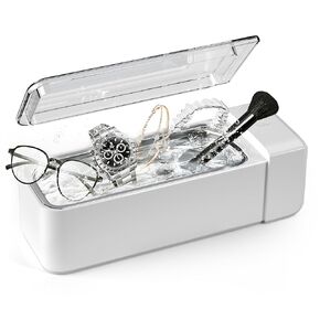 Kunphy 2023 Ultrasonic Jewelry Cleaner, Jewelry Cleaner with 42kHZ 20OZ(600ml) Stainless Steel Tank for Eye Glasses, Watches, Earrings, Ring, Necklaces, Coins, Razors