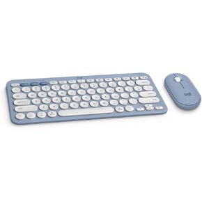 Logitech Pebble 2 Combo for Mac, Wireless Keyboard and Mouse, Slim, Quiet and Portable, Customizable, Bluetooth Mouse and Keyboard, Easy-Switch, for macOS, iPadOS - Tonal Graphite