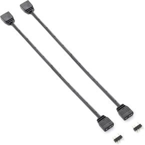 كابل تمديد مقسم Gavemi ARGB 3 دبوس مقسم RGB قابل للعنونة من 1 إلى 4 لتوسيع مراوح الكمبيوتر PC ARGB وسلسلة ARGB LED الأخرى، عبوتان 13 بوصة (BQ-ARGB-3P05) in Kuwait