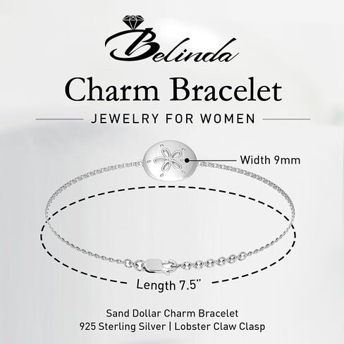 غرامة سوار هدية للنساء 925 الفضة الاسترليني البحر الرمال الدولار سحر أساور الزهور زهرة نجم البحر قلادة المجوهرات in Kuwait