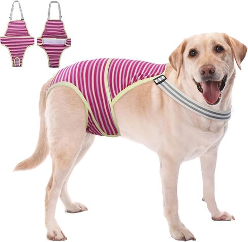 Dog Diapers Female, Washable Onesie Sanitary Pantie with Adjustable Suspender, Dog Period Panties Doggie Diapers, Pet Underwear Female Dog Diapers for Heat Dog Jumpsuit for Large Dogs in Saudi Arabia