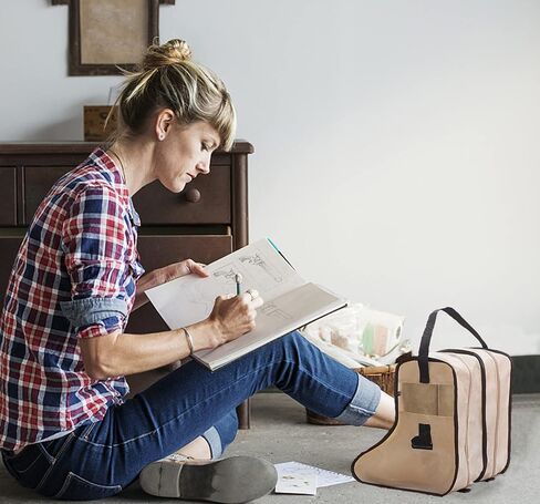WITERY Boots Shoe Bag Travel Organizer Storage Cube-Portable Waterproof Shoe Bags Organizer Dust Cover Protector Bag Under Bed Wardrobe Organizer in Kuwait